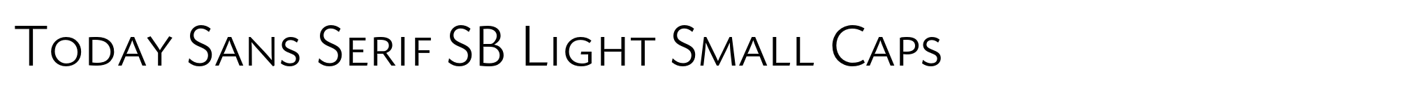 Today Sans Serif SB Light Small Caps image